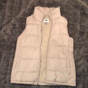 Old Navy Cream Puffer Vest